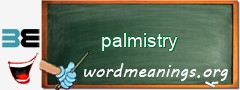 WordMeaning blackboard for palmistry